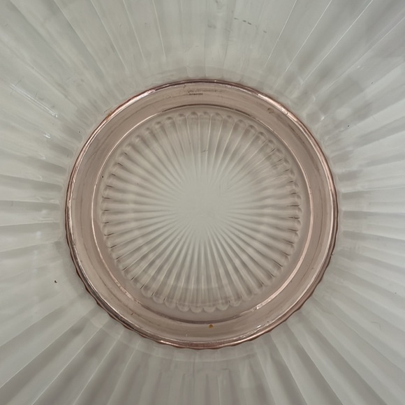Vintage Federal Glass Co Diana Pink Depression glass 13.5 antique serving plate - Picture 3 of 7